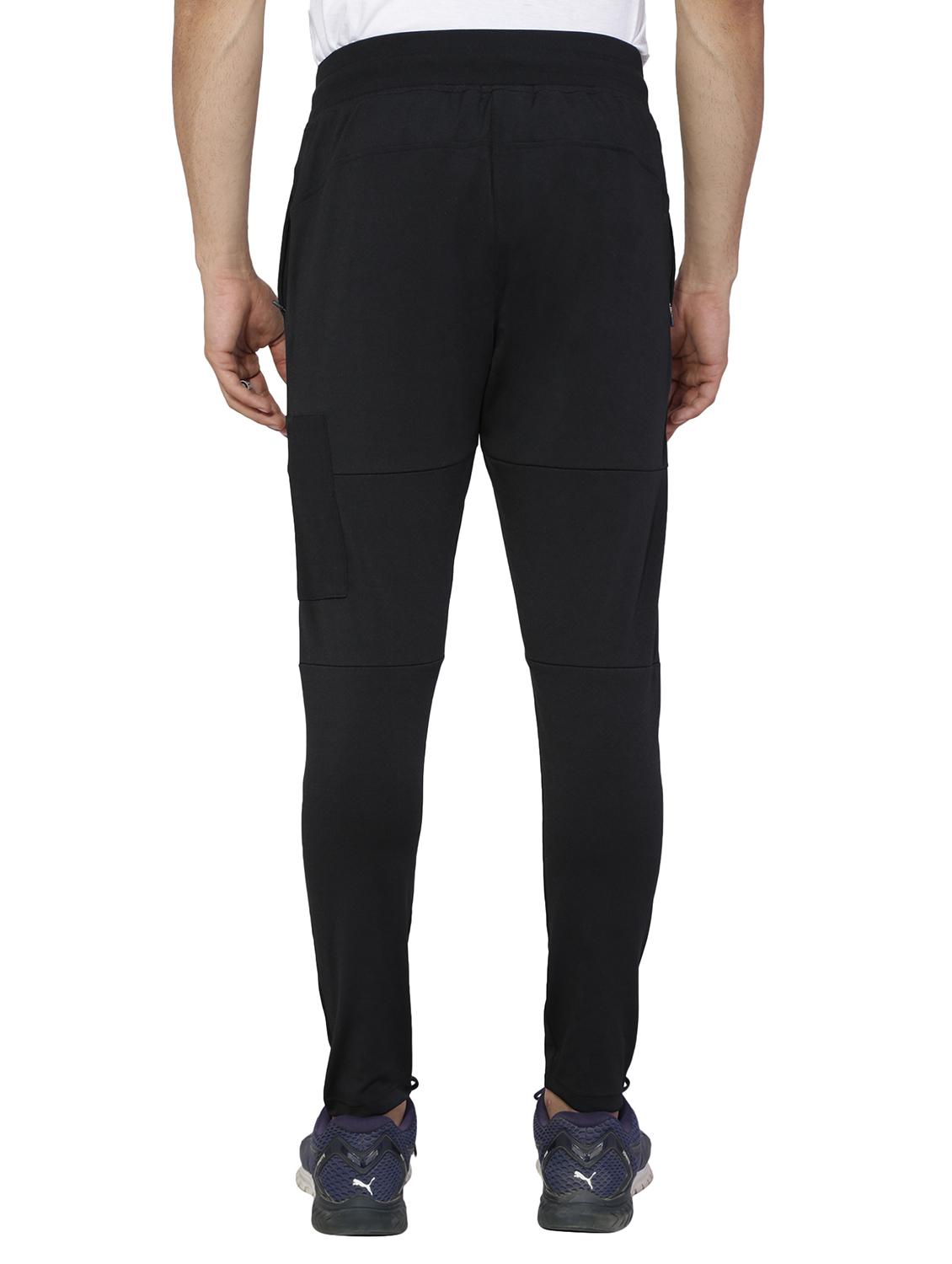 black cotton full length track pant - 15857414 - Zoom Image - 3