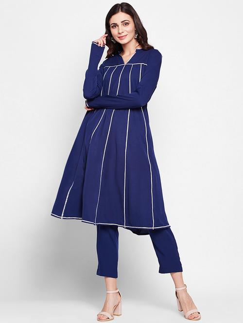 Gota patti kurta with pant set - 15857415 - Standard Image - 1