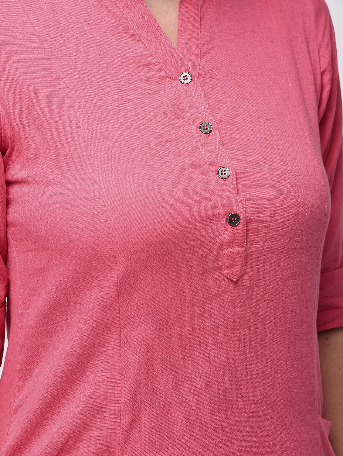 Solid straight kurta with pocket - 15857593 - Zoom Image - 6
