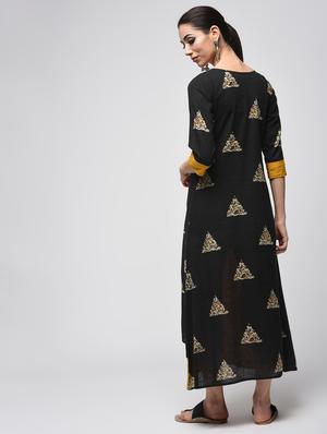 patch work a-line dress - 15858498 - Standard Image - 3