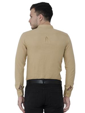 beige linen casual shirt - 15858533 - Standard Image - 3