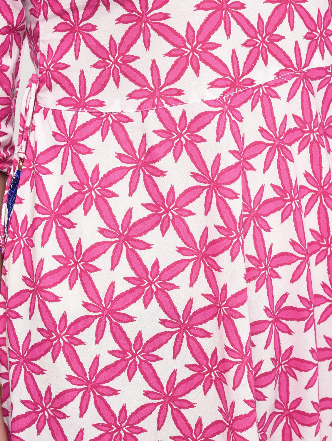 floral printed flared kurta - 15858660 - Zoom Image - 6