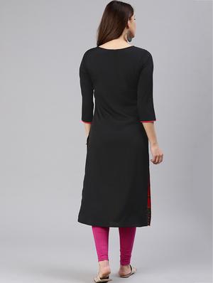 Straight printed kurta - 15858891 - Standard Image - 3