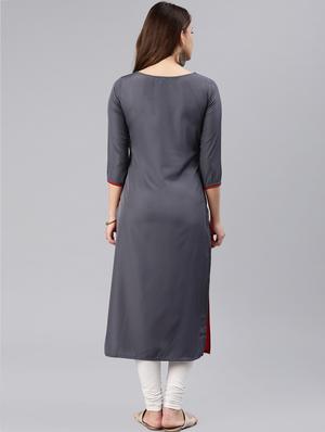 straight printed kurta - 15858930 - Standard Image - 3