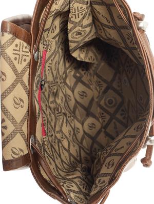 tan leatherette (pu) fashion backpack - 15859030 - Standard Image - 3
