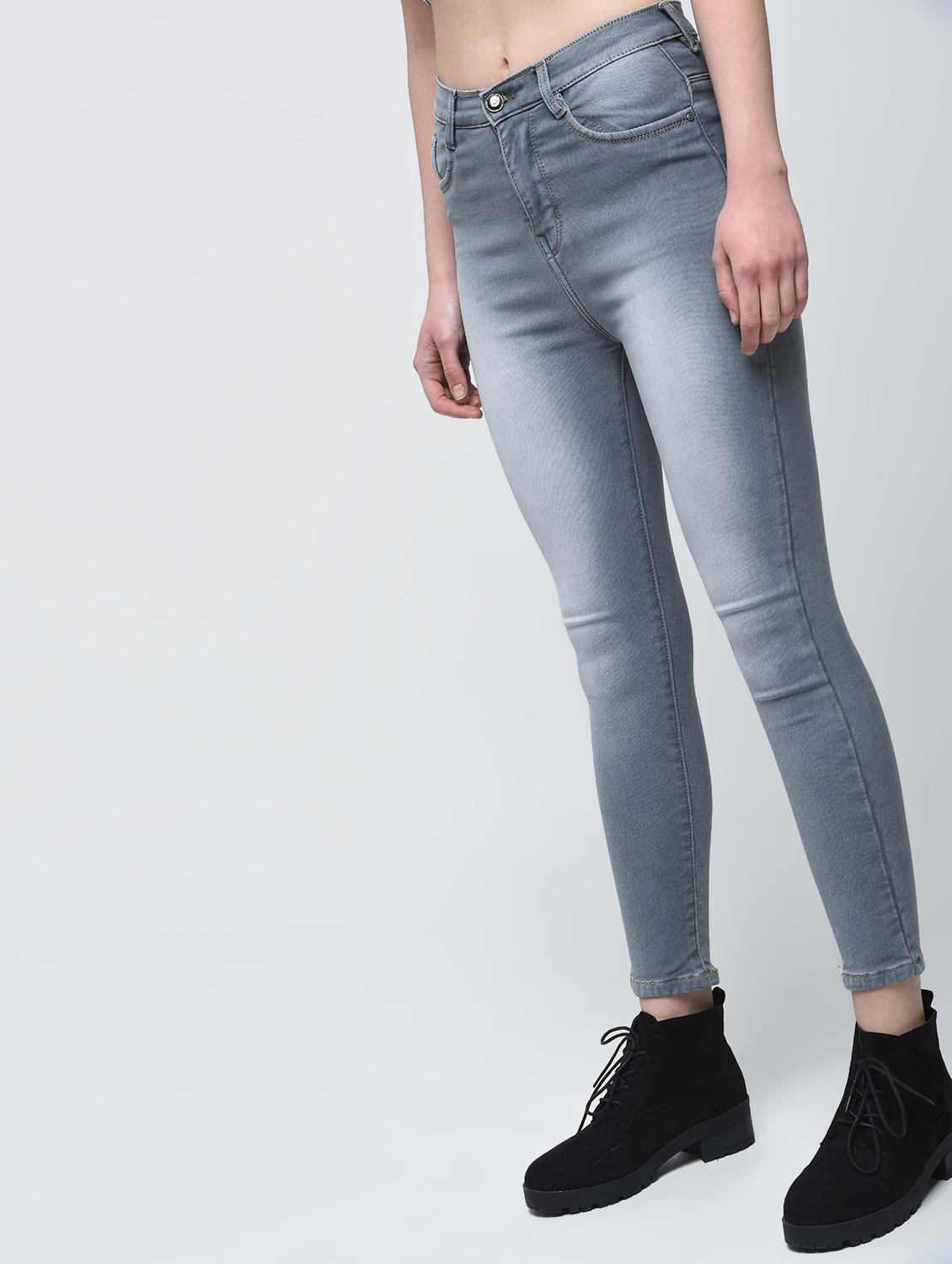 high waist stone washed jeans - 15859287 - Zoom Image - 3
