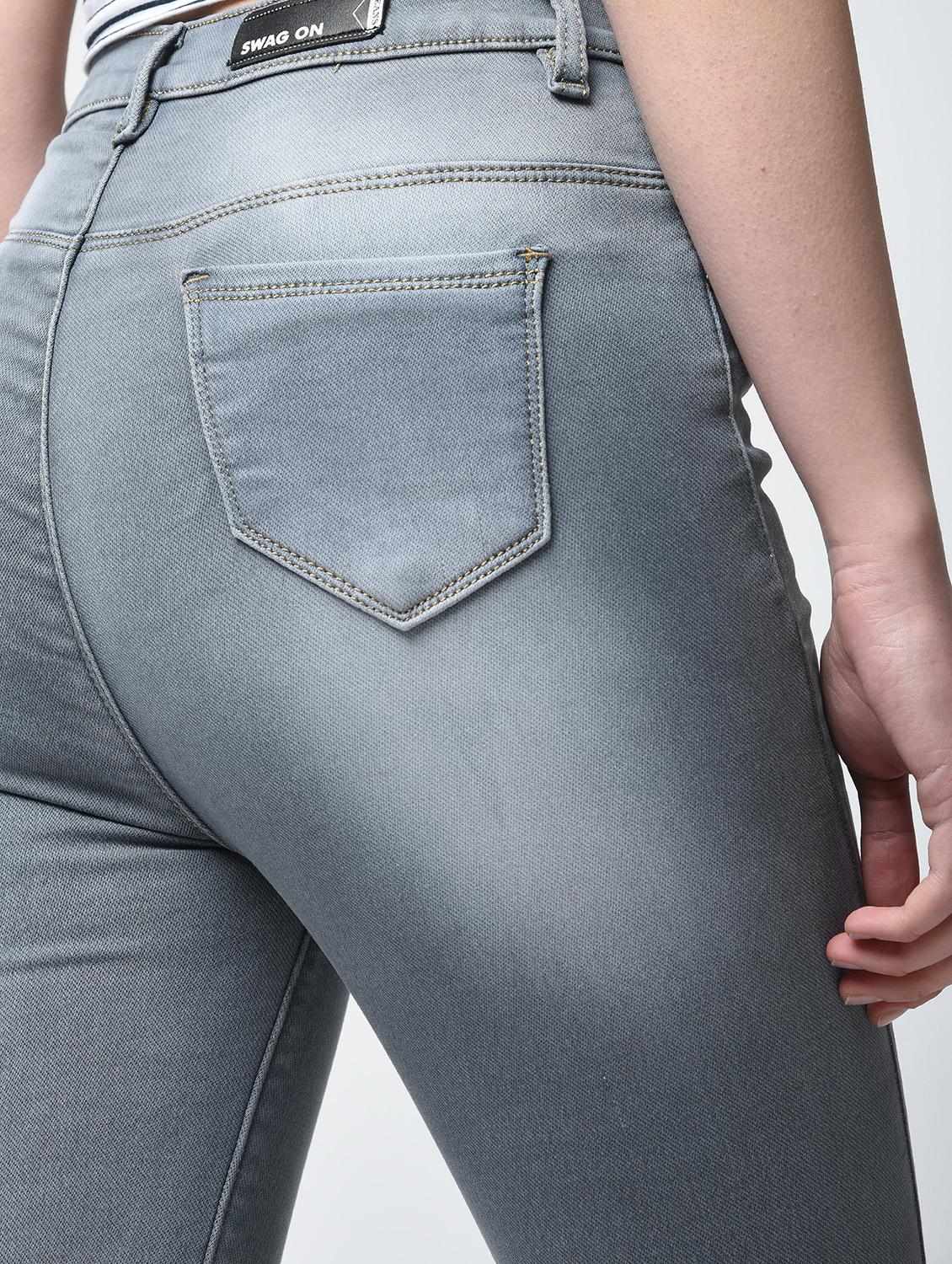 high waist stone washed jeans - 15859287 - Zoom Image - 6