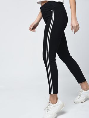 knee slit side stripe jeans - 15859290 - Standard Image - 3