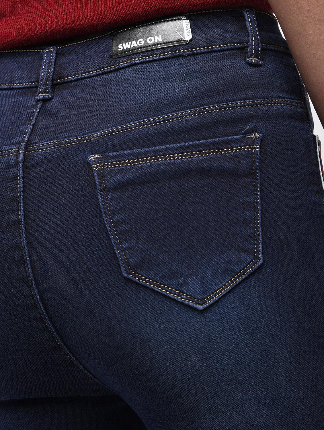 stone washed side taping jeans - 15859298 - Zoom Image - 6