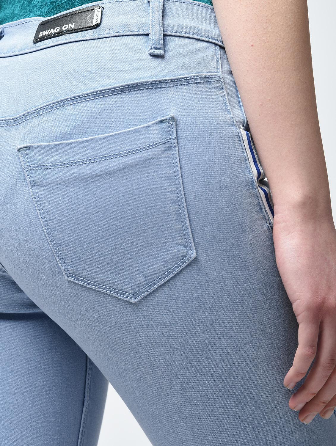 side striped skinny jeans - 15859326 - Zoom Image - 6