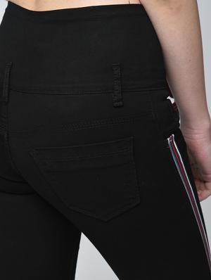 button detail side striped jeans - 15859370 - Standard Image - 6