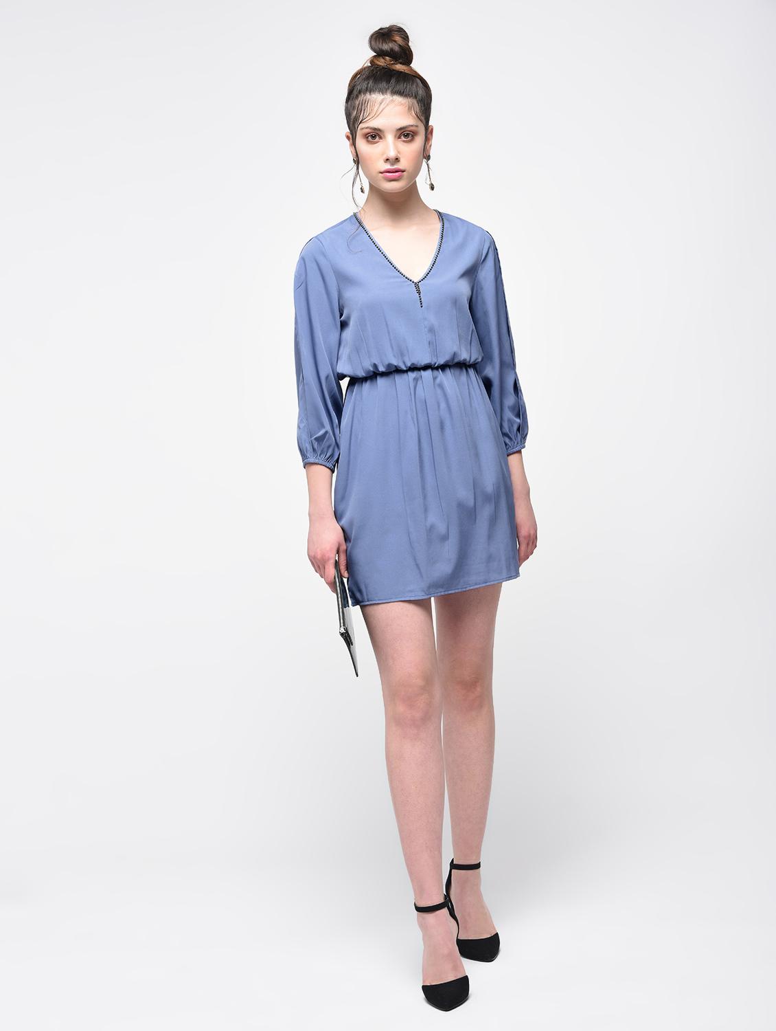 elasticated waist embellished dress - 15859733 - Zoom Image - 3