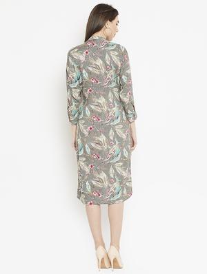 side slit tie-front floral dress - 15860937 - Standard Image - 3