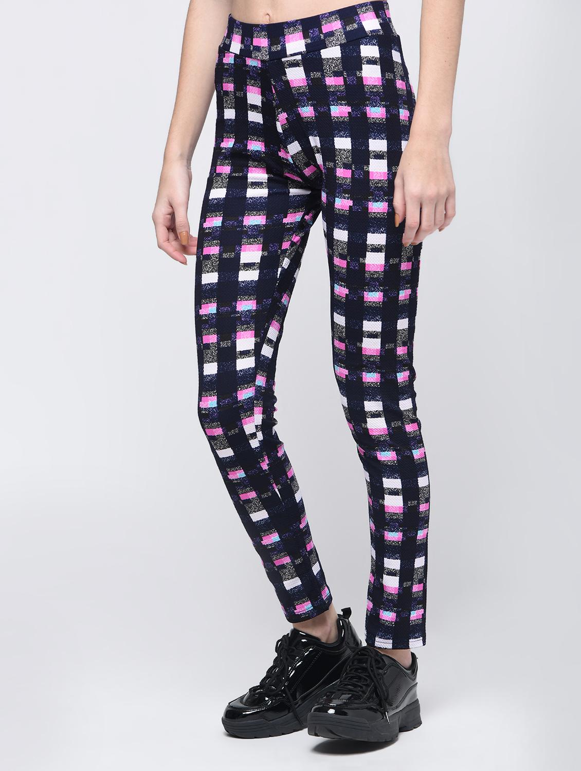high waist checkered jegging - 15863102 - Zoom Image - 3