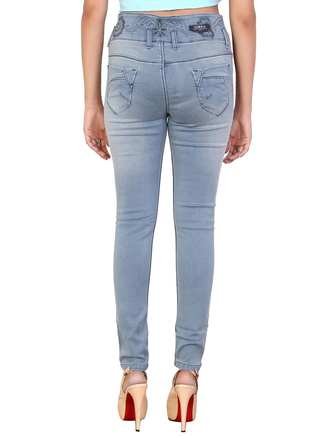 button-up embroidered slim fit jeans - 15863658 - Zoom Image - 3