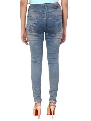button-up embroidered slim fit jeans - 15863660 - Standard Image - 3