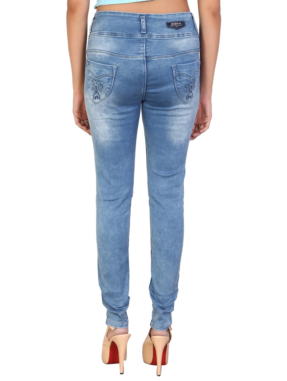 button-up embroidered slim fit jeans - 15863662 - Zoom Image - 3