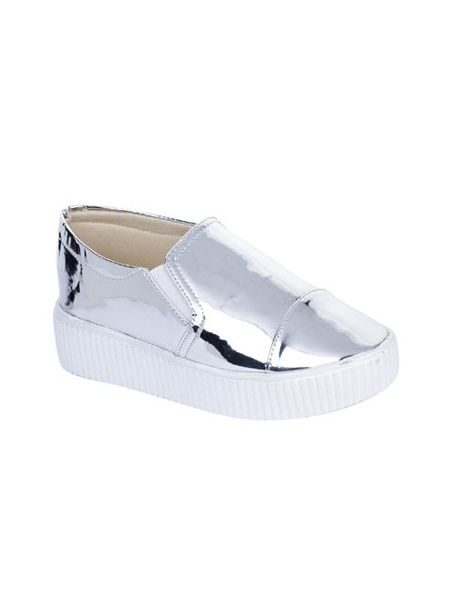 silver plimsolls casual shoes - 15864140 - Standard Image - 1