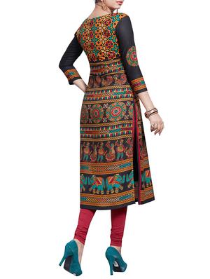 printed straight kurta - 15866202 - Standard Image - 3