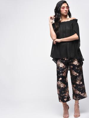 cape sleeved off shoulder top - 15866244 - Standard Image - 3