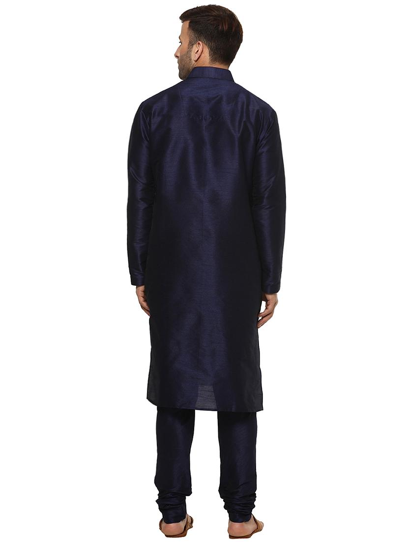 navy blue kurta pyjama set - 15867317 - Zoom Image - 3