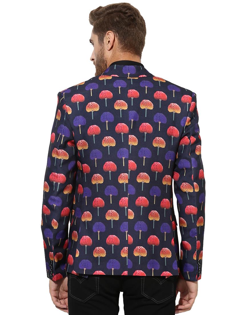 blue cotton casual blazer - 15867884 - Zoom Image - 3