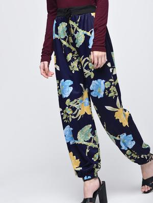 floral mid-rise harem pants - 15868581 - Standard Image - 3