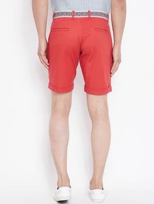 red cotton blend shorts - 15870314 - Standard Image - 3