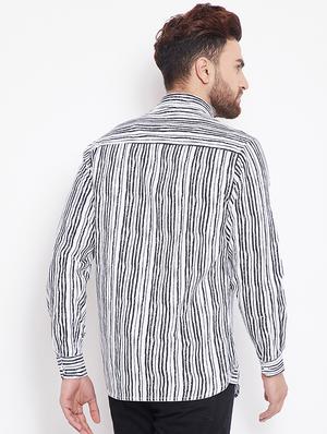black striped casual shirt - 15870329 - Standard Image - 3