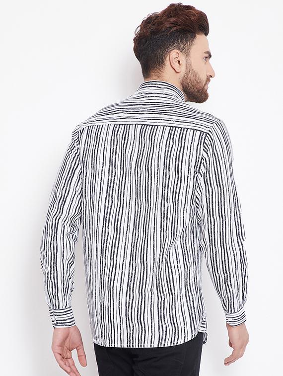 black striped casual shirt - 15870329 - Zoom Image - 3