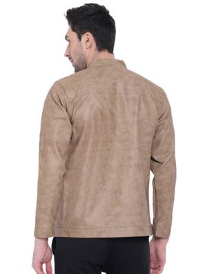 brown leather biker jacket - 15871151 - Standard Image - 3