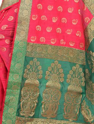 self design saree with blouse - 15871647 - Standard Image - 3