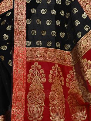 self design saree with blouse - 15871648 - Standard Image - 3