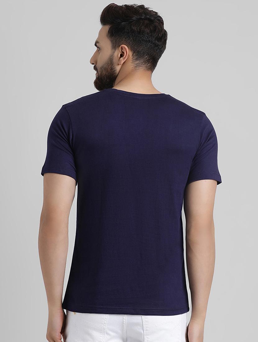 navy blue cotton t-shirt - 15871791 - Zoom Image - 3