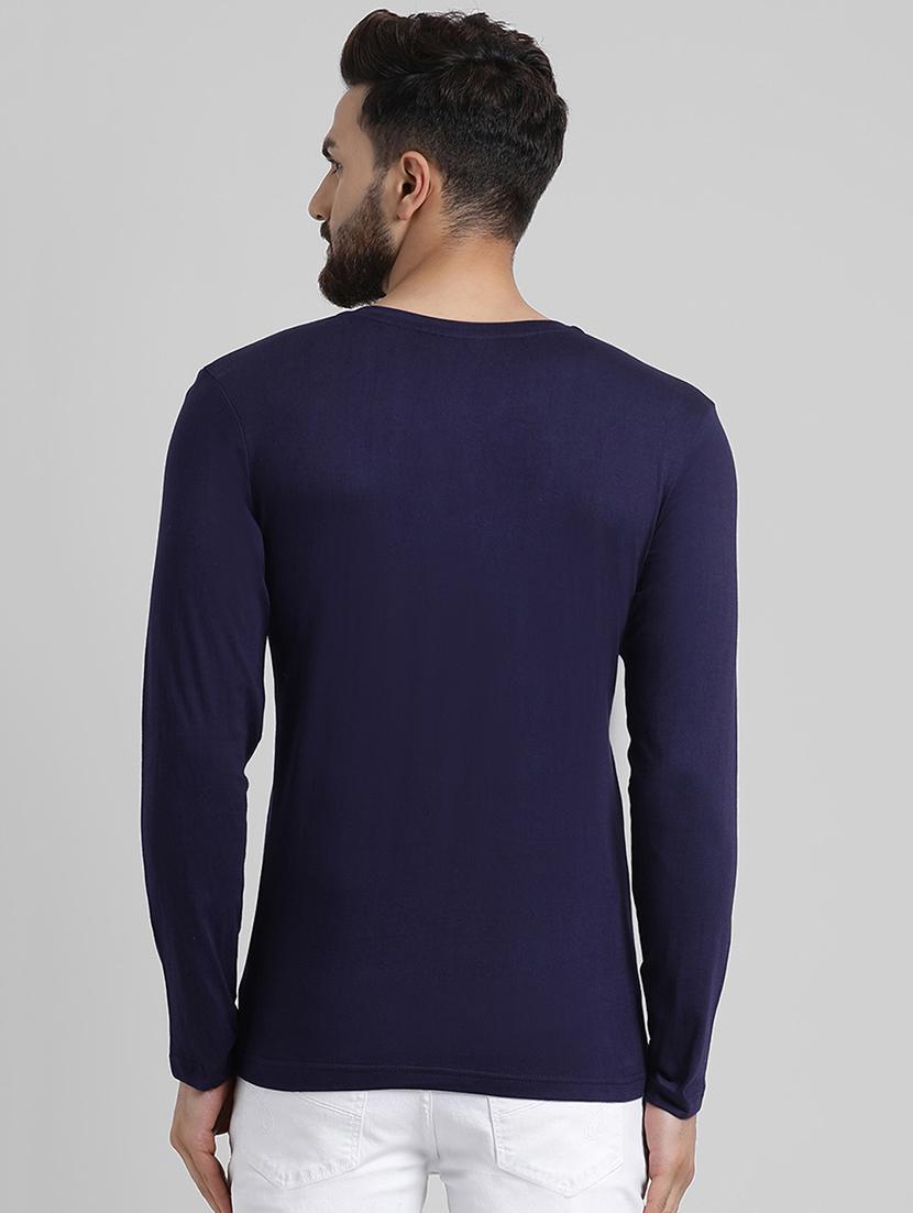 navy blue cotton t-shirt - 15871797 - Zoom Image - 3