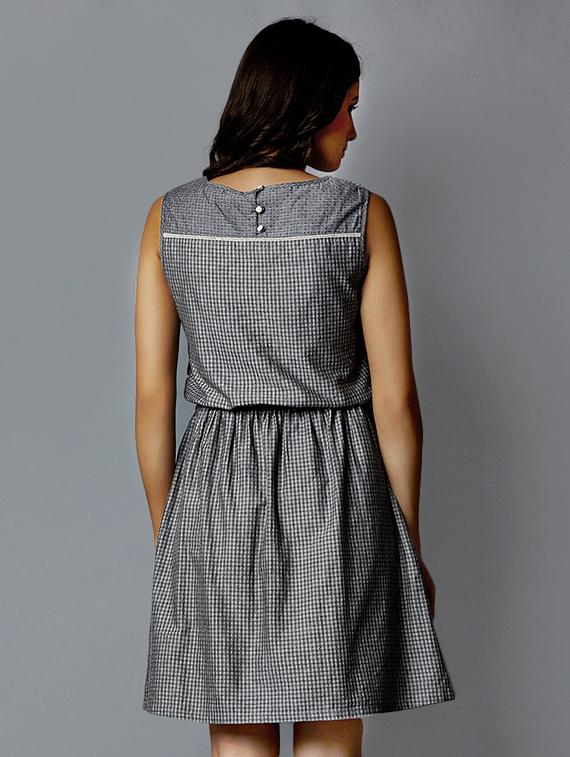 lace insert blouson dress - 15873058 - Zoom Image - 3