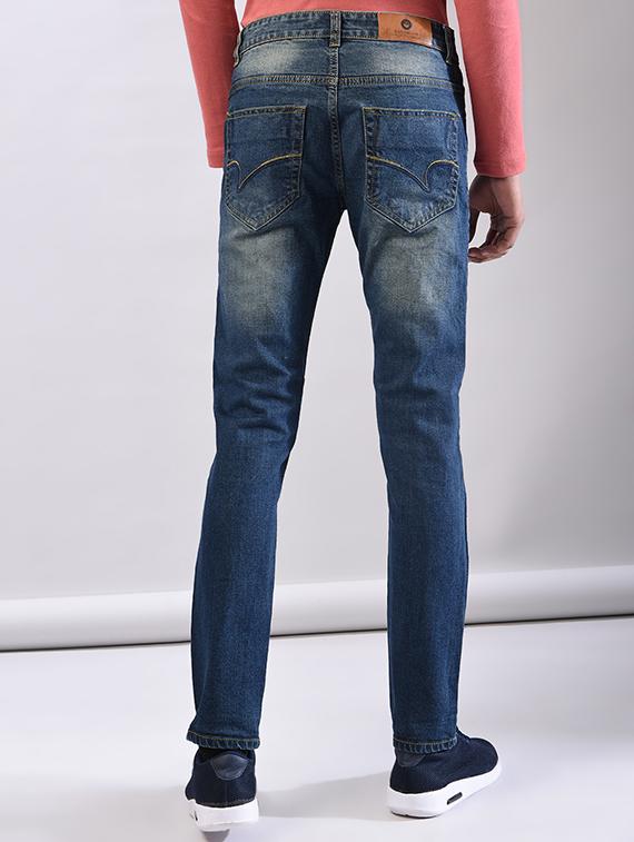 blue cotton washed jeans - 15874899 - Zoom Image - 3