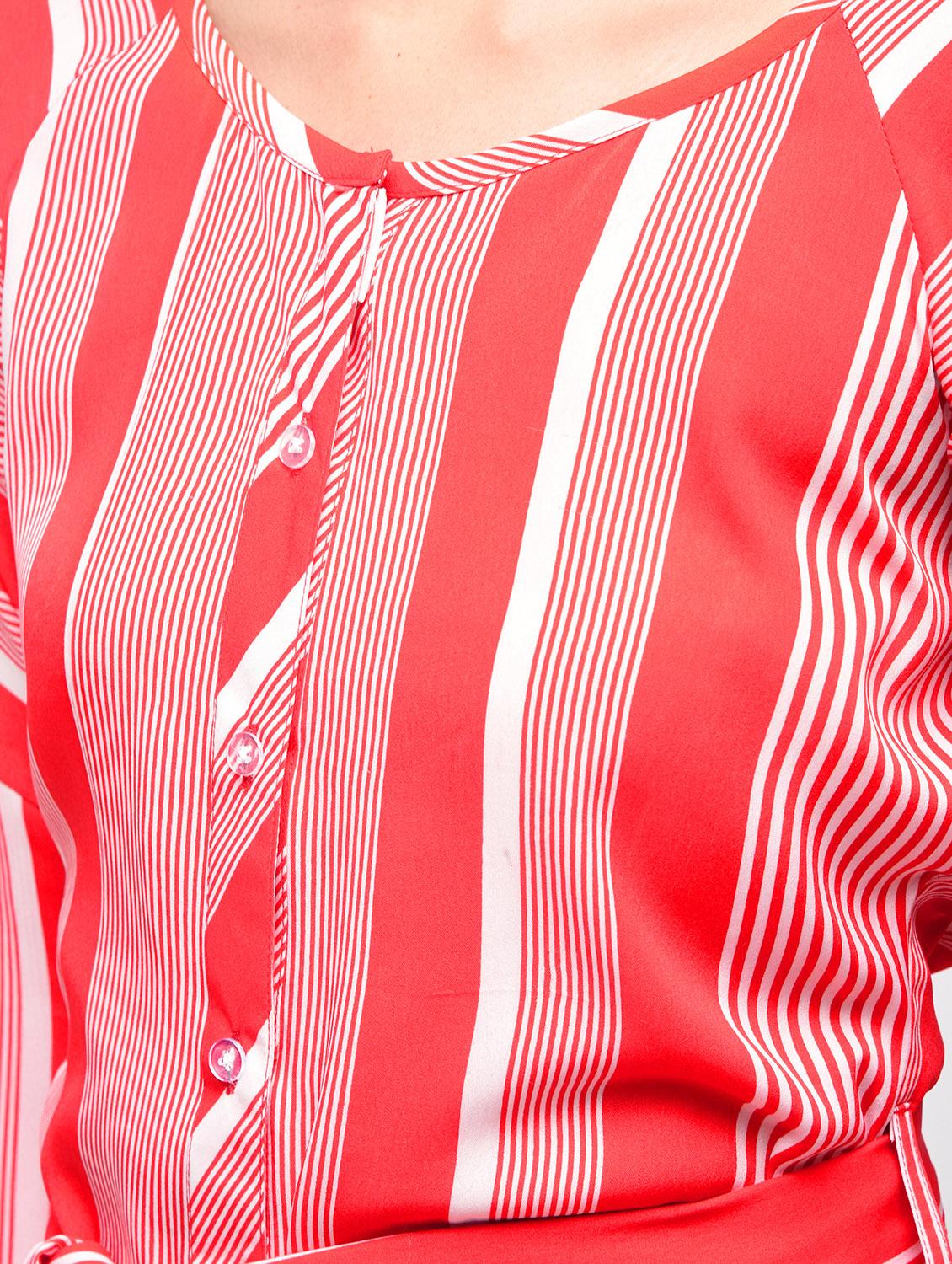 striped button up belted dress - 15874964 - Zoom Image - 6