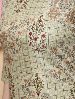 pastel printed straight kurta - 15875966 - Standard Image - 6