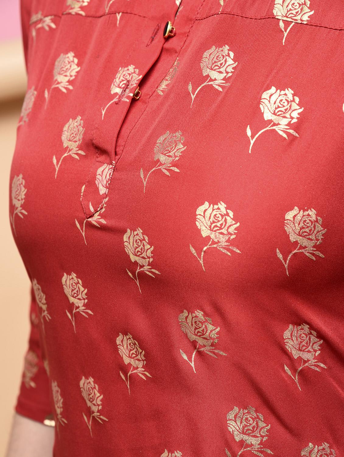 Foil print cowl kurta - 15875991 - Zoom Image - 6