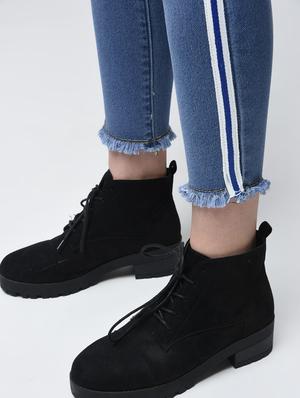 side striped frayed skinny jeans - 15876703 - Standard Image - 6