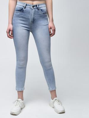 high waist stone washed jeans - 15876704 - Standard Image - 3