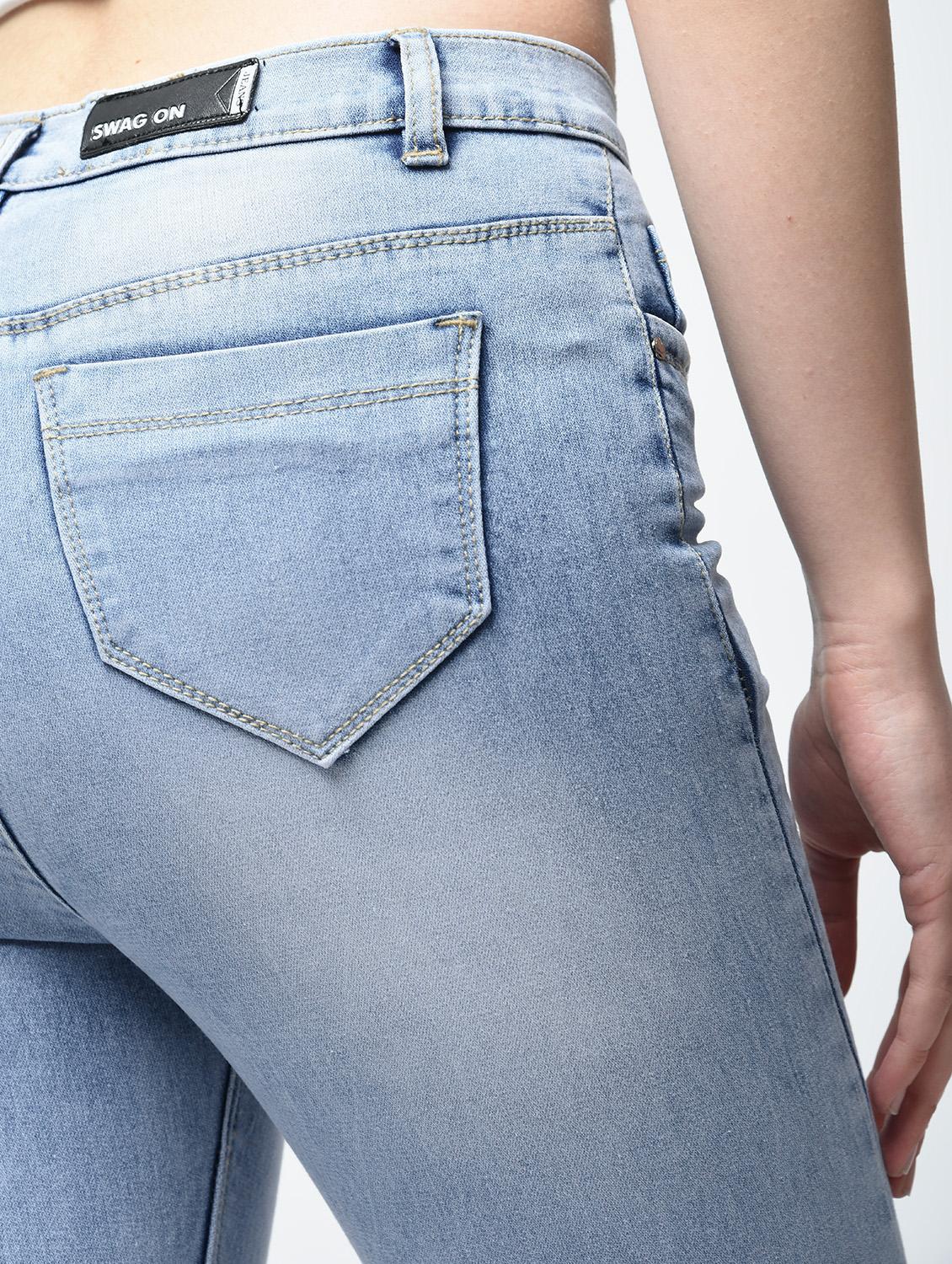 high waist stone washed jeans - 15876704 - Zoom Image - 6