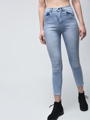 side striped distressed jeans - 15876705 - Standard Image - 3