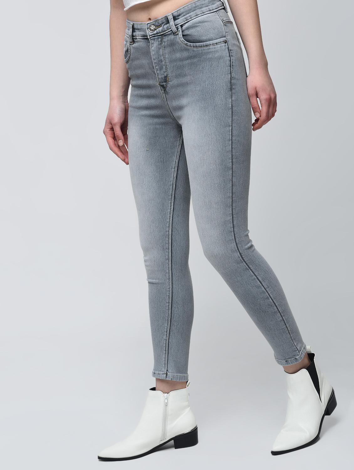 stone washed high waist jeans - 15876706 - Zoom Image - 3