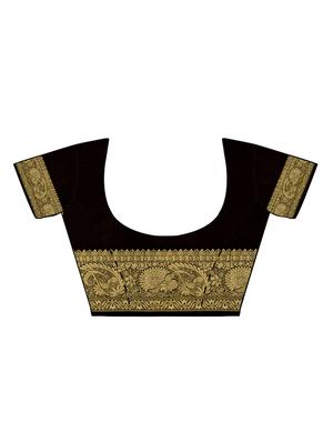 conversational zari motif woven saree with blouse - 15876958 - Standard Image - 3