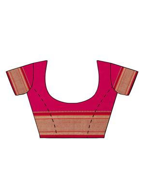 conversational zari motif woven saree with blouse - 15876960 - Standard Image - 3