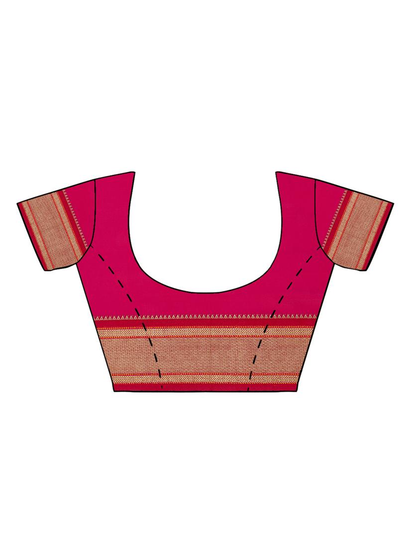 conversational zari motif woven saree with blouse - 15876960 - Zoom Image - 3