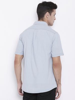 light blue solid casual shirt - 15877052 - Standard Image - 3