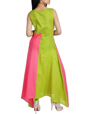Asymmetric contrast kurta - 15877286 - Standard Image - 3